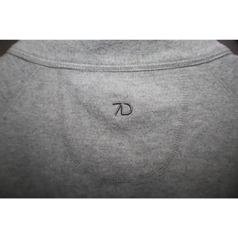 7 Diamond Generation Quarter Zip Pullover-Soft Grey-Medium - Picture 5 of 6
